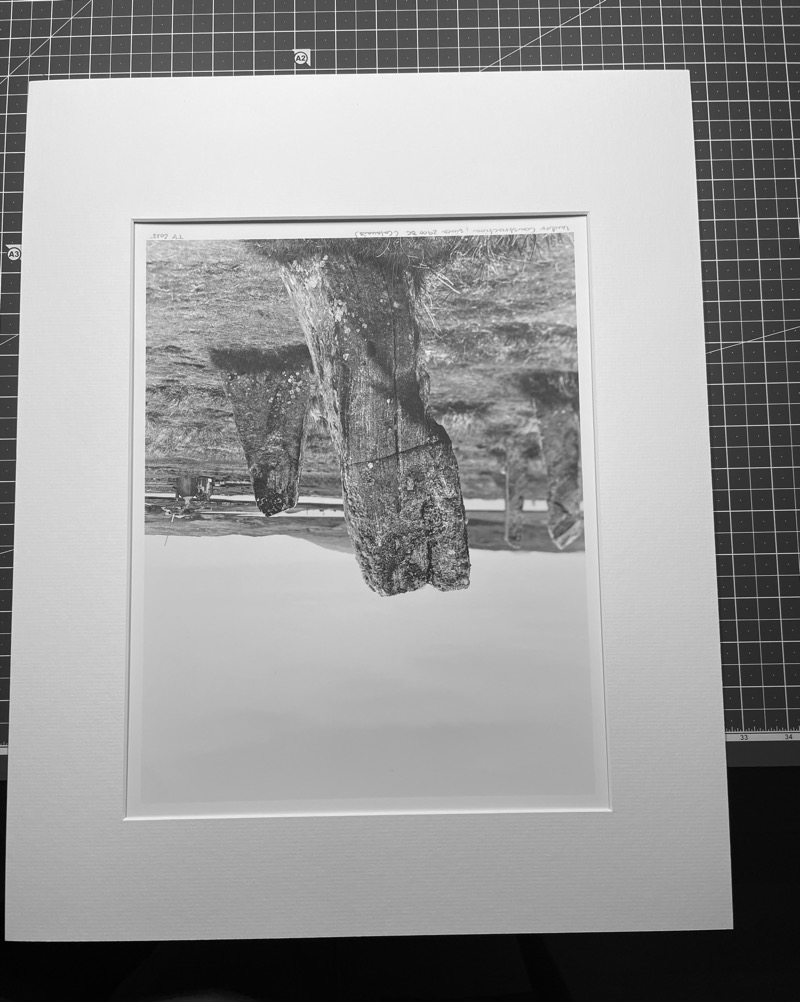 rotated print with top over the table edge