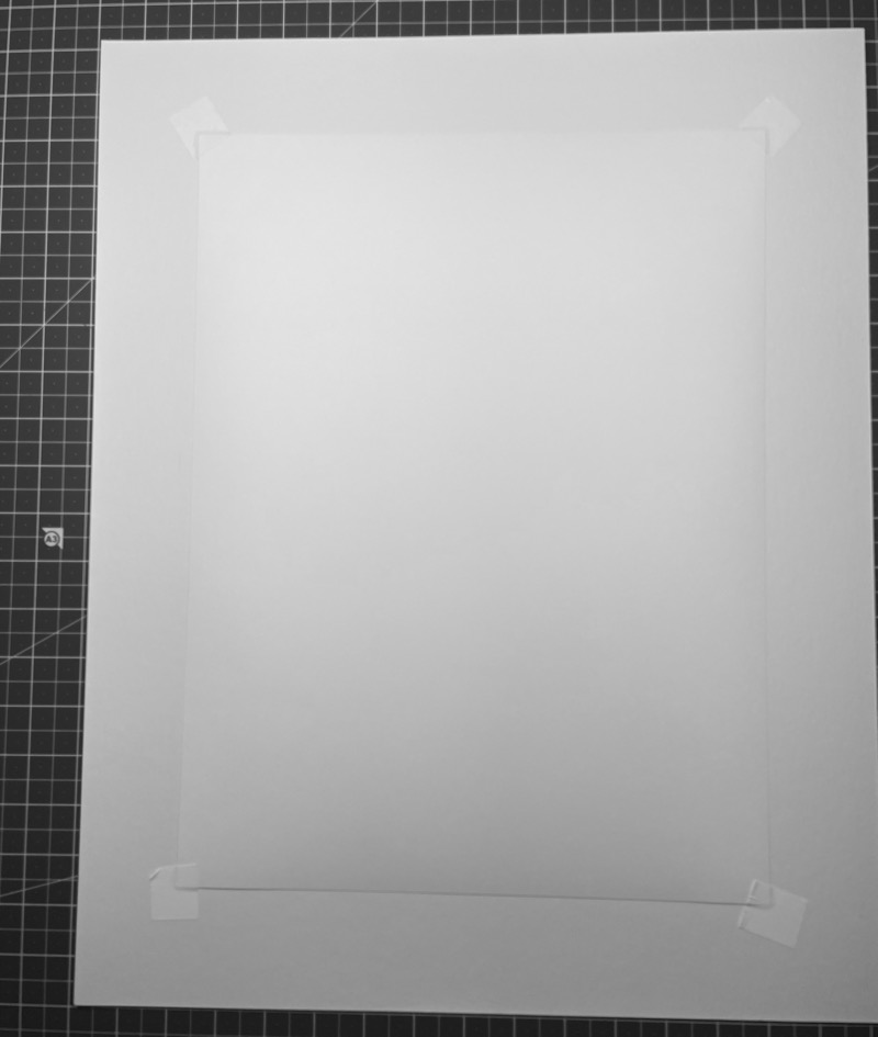 flipped mount with back of the print up